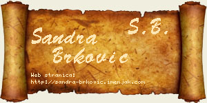 Sandra Brković vizit kartica